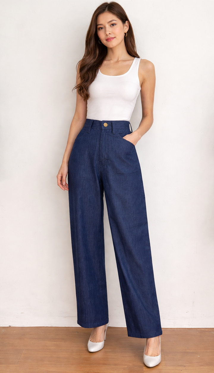 Cy Denim Pants barrel shape.