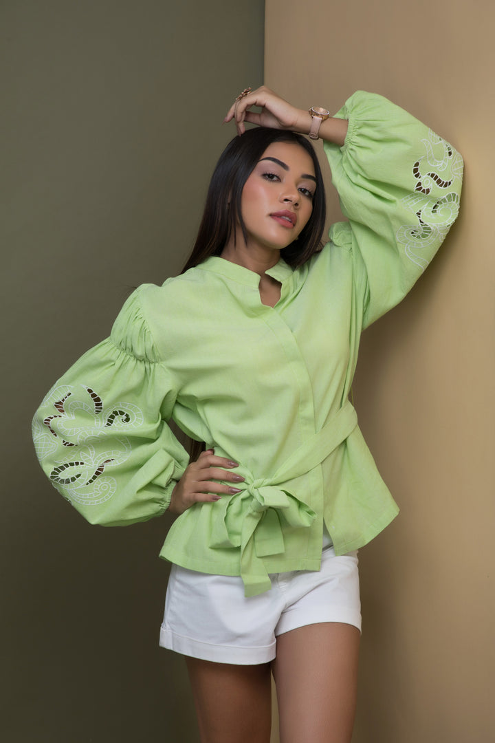 Camilla Shirt - Lime Green