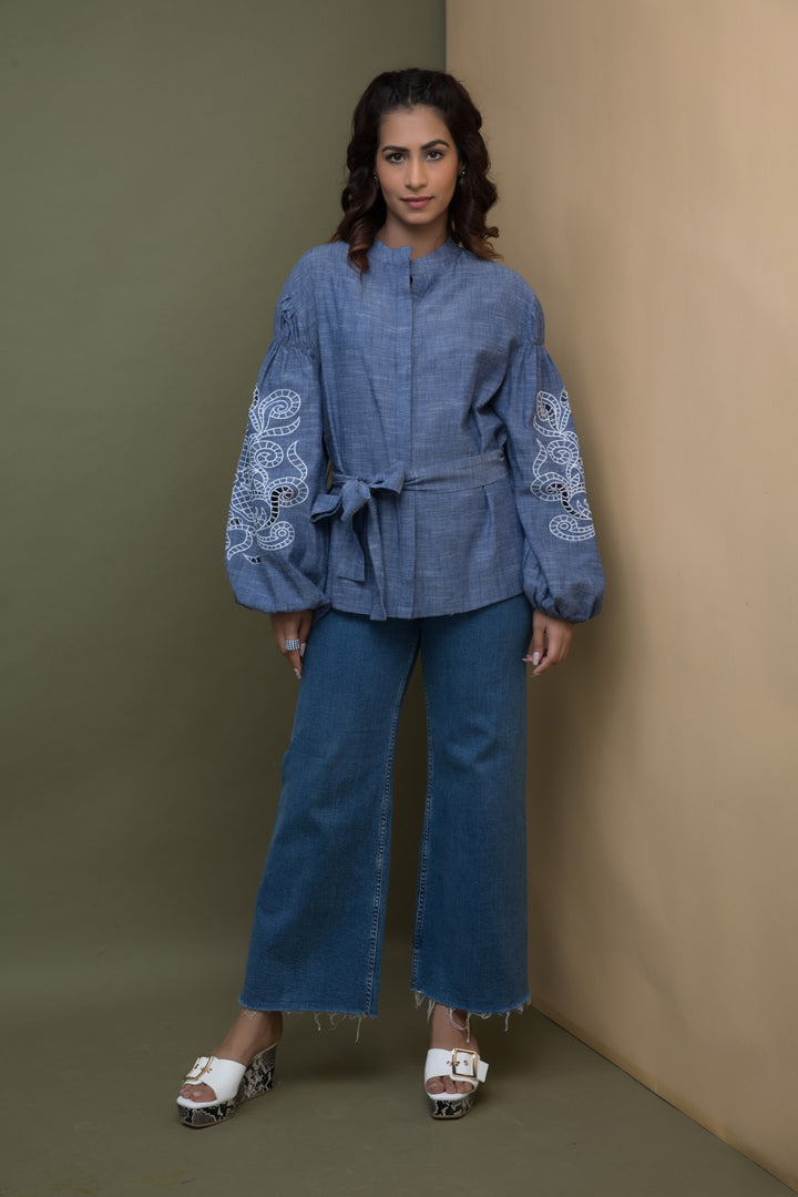 Camilla Shirt - Indigo Blue