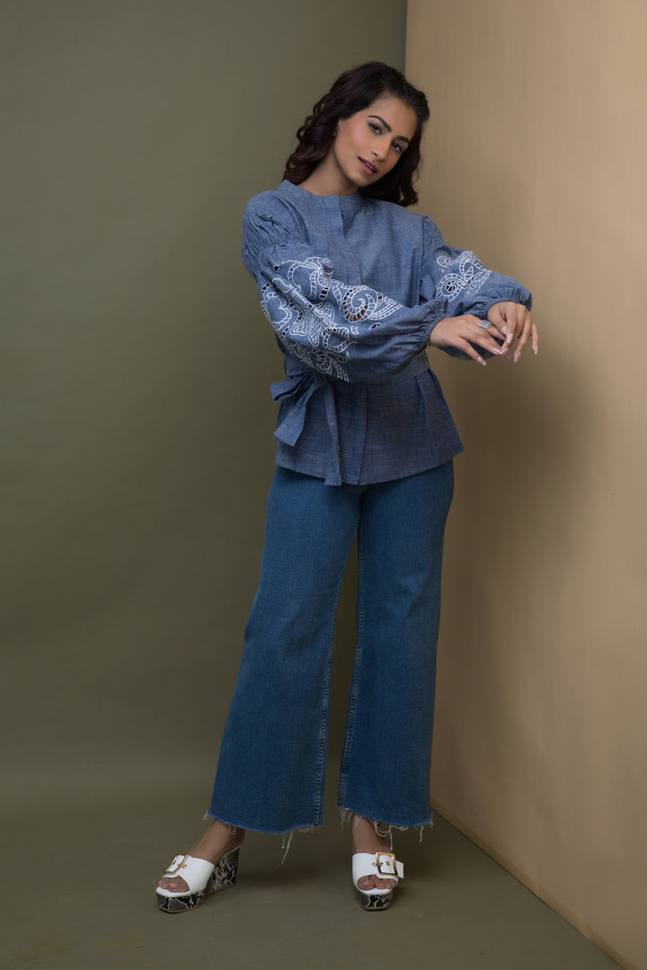 Camilla Shirt - Indigo Blue