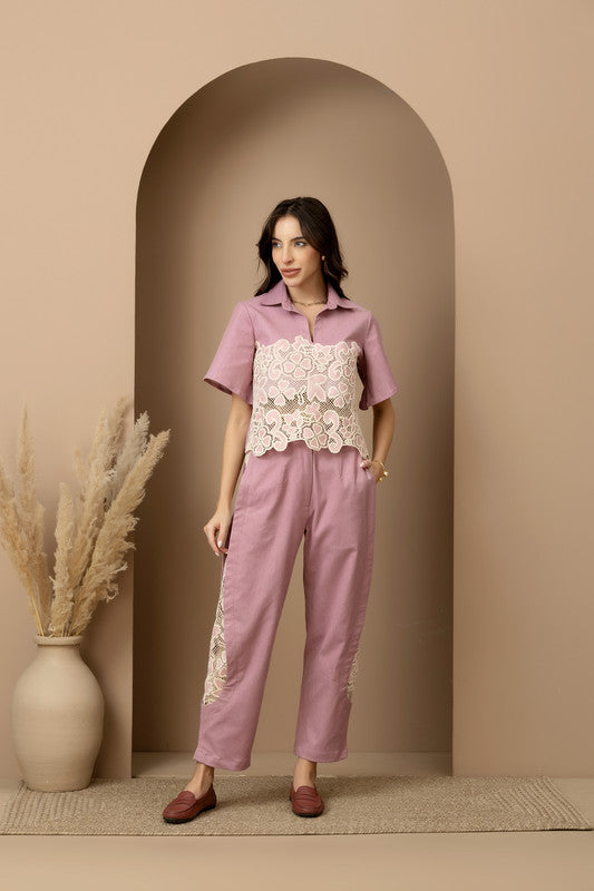 Coco Crop Shirt & Barell Pants Set