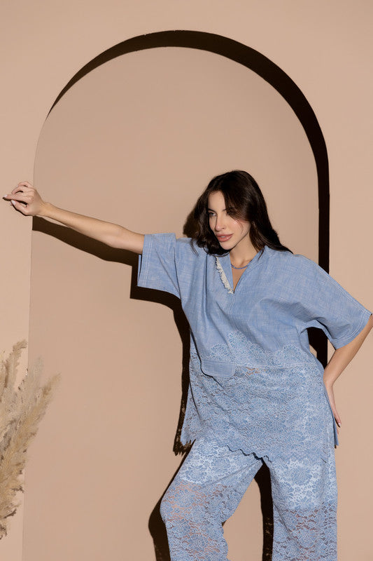 Hydrangea Shirt & Pants Set