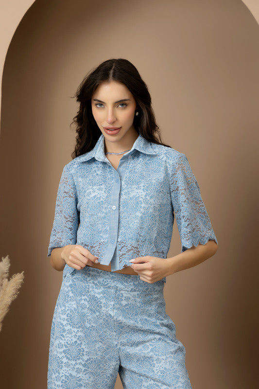 Hydrangea Crop Shirt