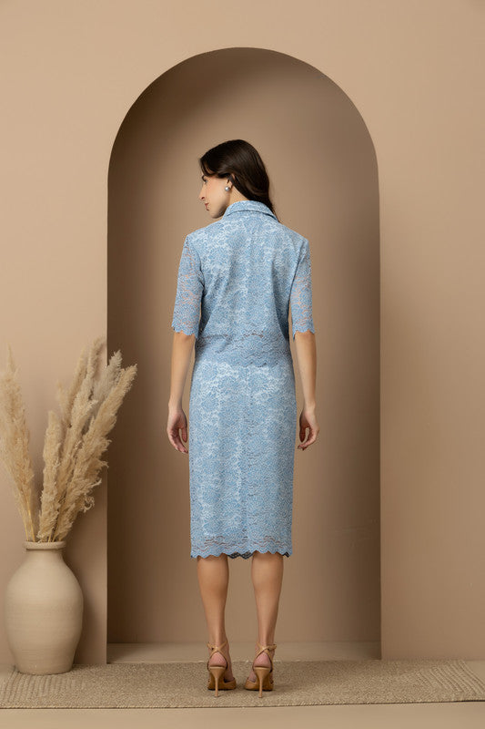 Hydrangea Crop Shirt & Skirt Set