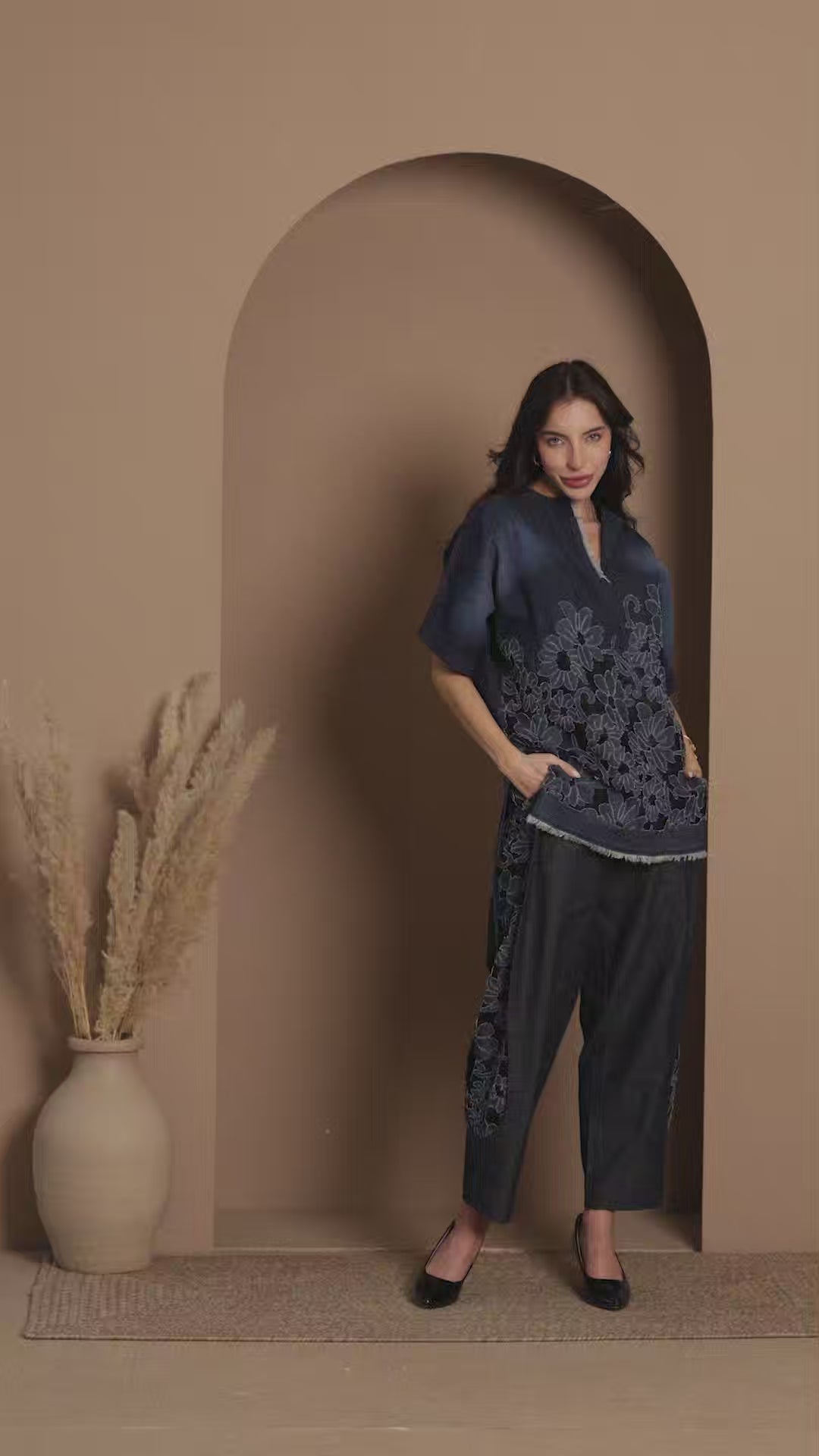 Mila Shirt & Barrel Jeans Set